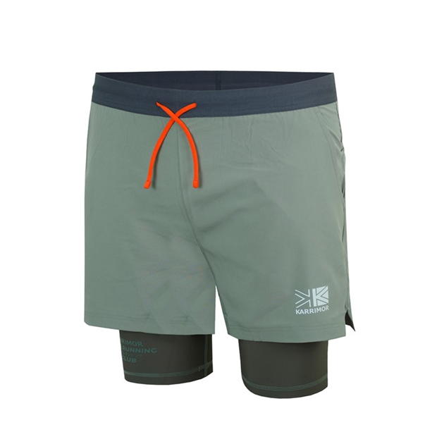 Pantalon scurt Combat Karrimor Running Club Trail 2-in-1 barbat