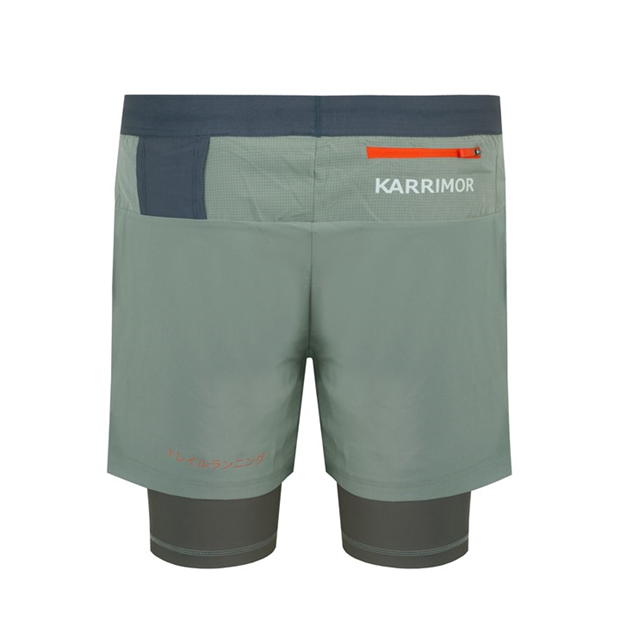 Pantalon scurt Combat Karrimor Running Club Trail 2-in-1 barbat