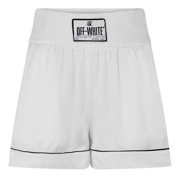 Pantalon scurt Combat OFF WHITE Satin Logo-Patch