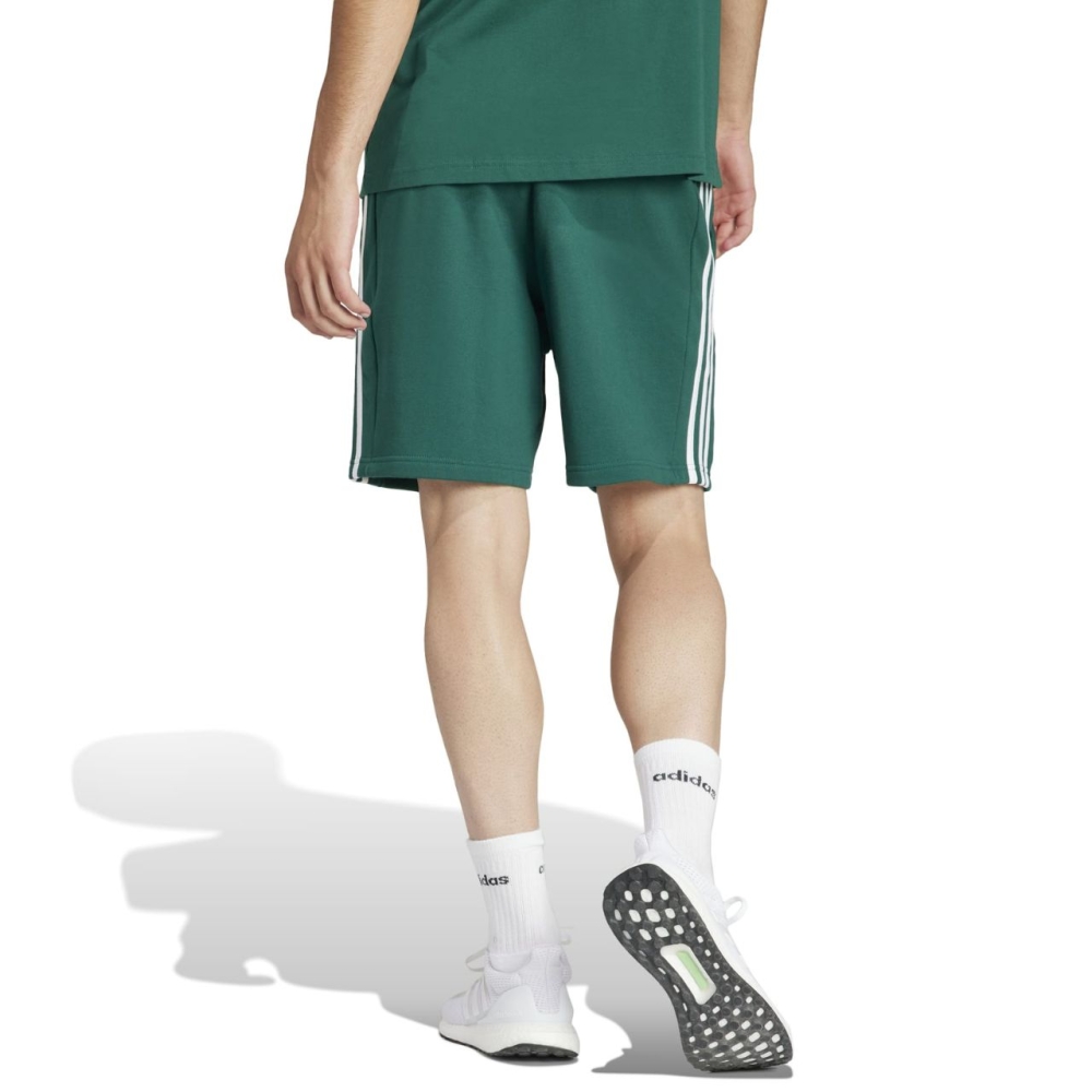 Pantaloni scurti pentru barbati adidas Essentials French Terry 3-Stripes, verde IS1342