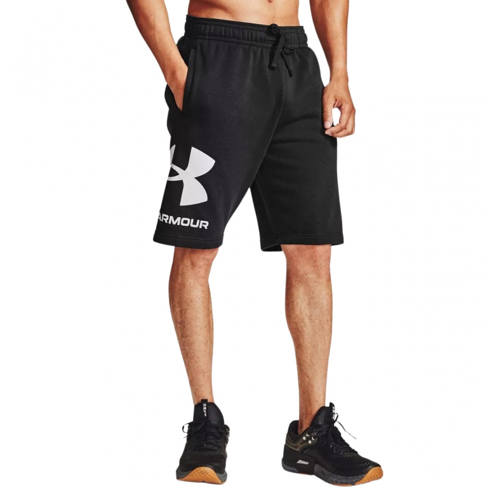 Pantalon scurt Combat men's Under Armor Rival FLC Big Logo black 1357118 001 Under Armour