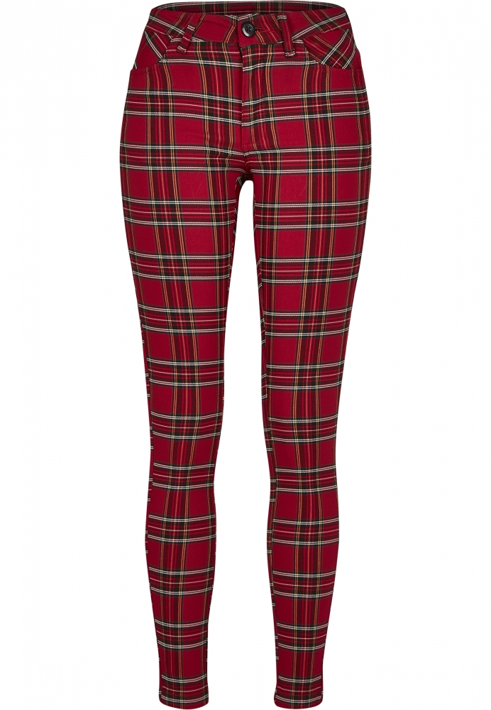 Pantalon Skinny Tartan dama Urban Classics