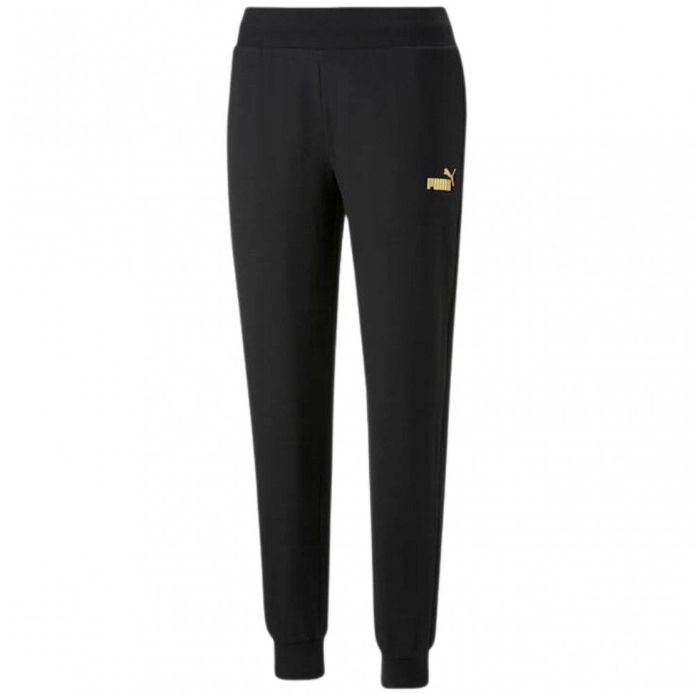 Pantalon Spodnie damskie Puma ESS+ Metallic FL czarne 849959 01