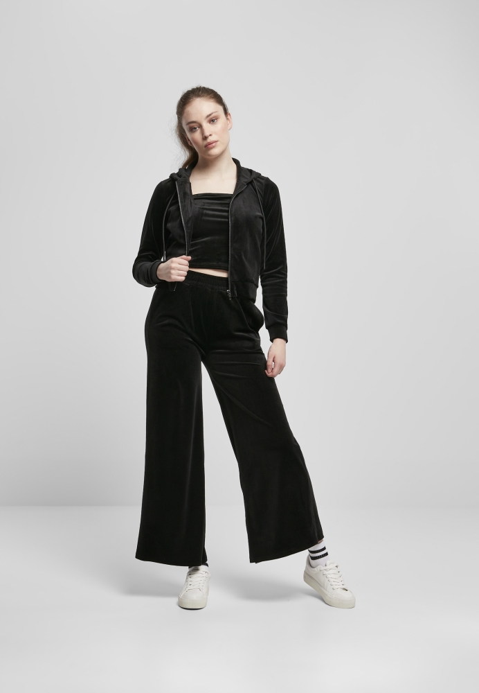 Pantalon trening High Waist Straight Velvet dama Urban Classics