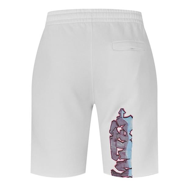 OFF WHITE Graffiti Spray Sweatshorts