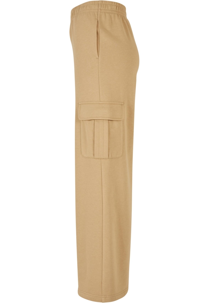 Pantalon Highwaist Wide Leg Cargo Terry dama Urban Classics