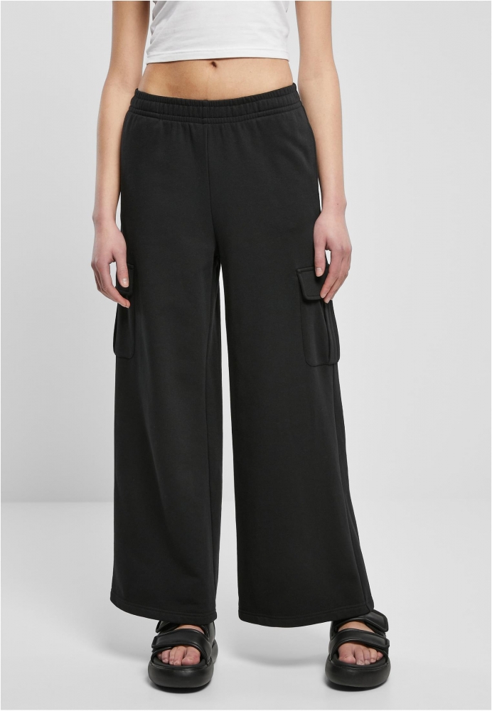 Pantalon Highwaist Wide Leg Cargo Terry dama Urban Classics