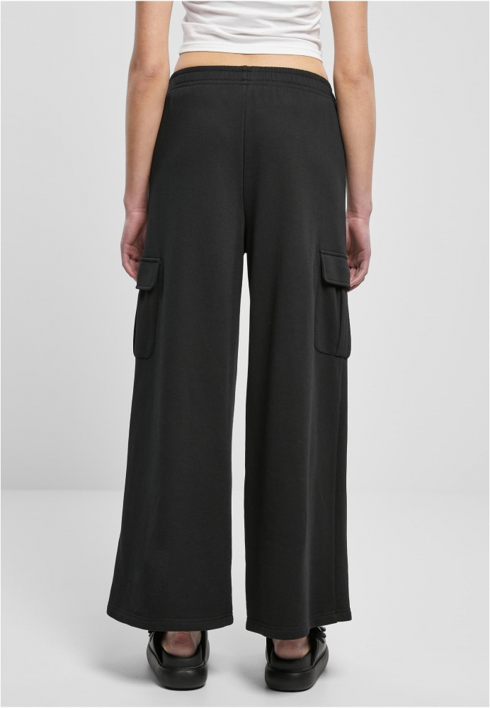 Pantalon Highwaist Wide Leg Cargo Terry dama Urban Classics