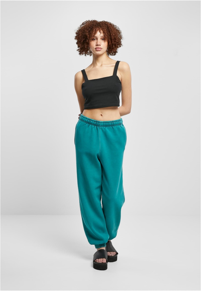 Pantalon High Waist Stone Washed Sweat dama Urban Classics