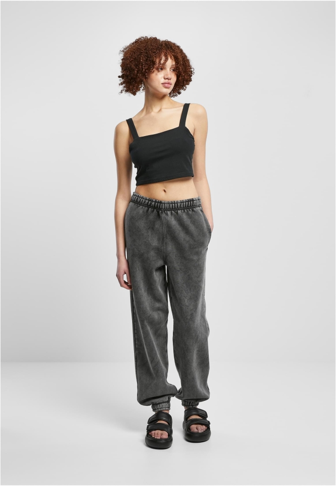 Pantalon High Waist Stone Washed Sweat dama Urban Classics