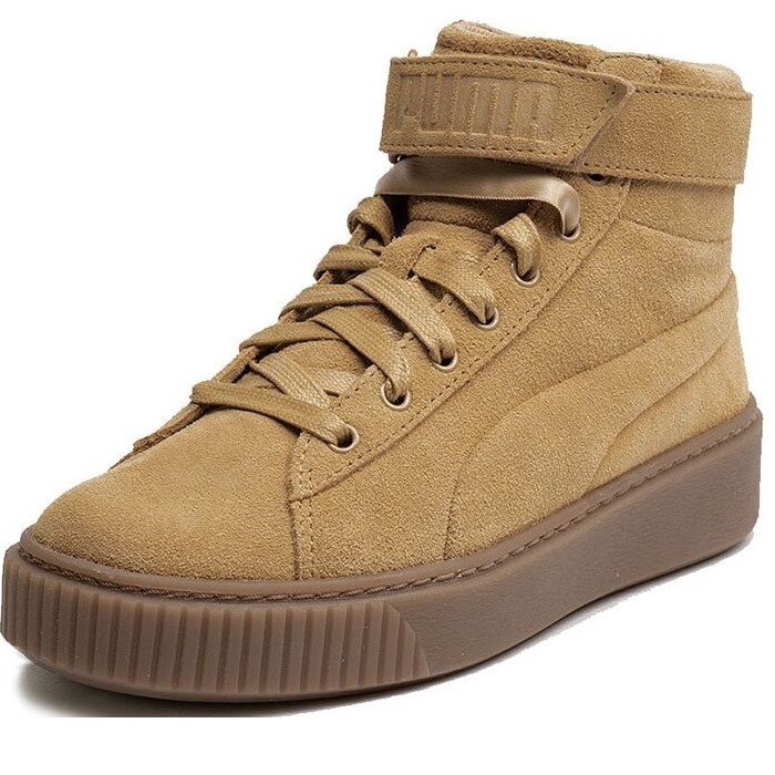 Pantofi sport puma platform suede maro