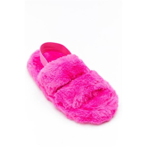 Papuc Casa Be You Faux Fur Sling Back