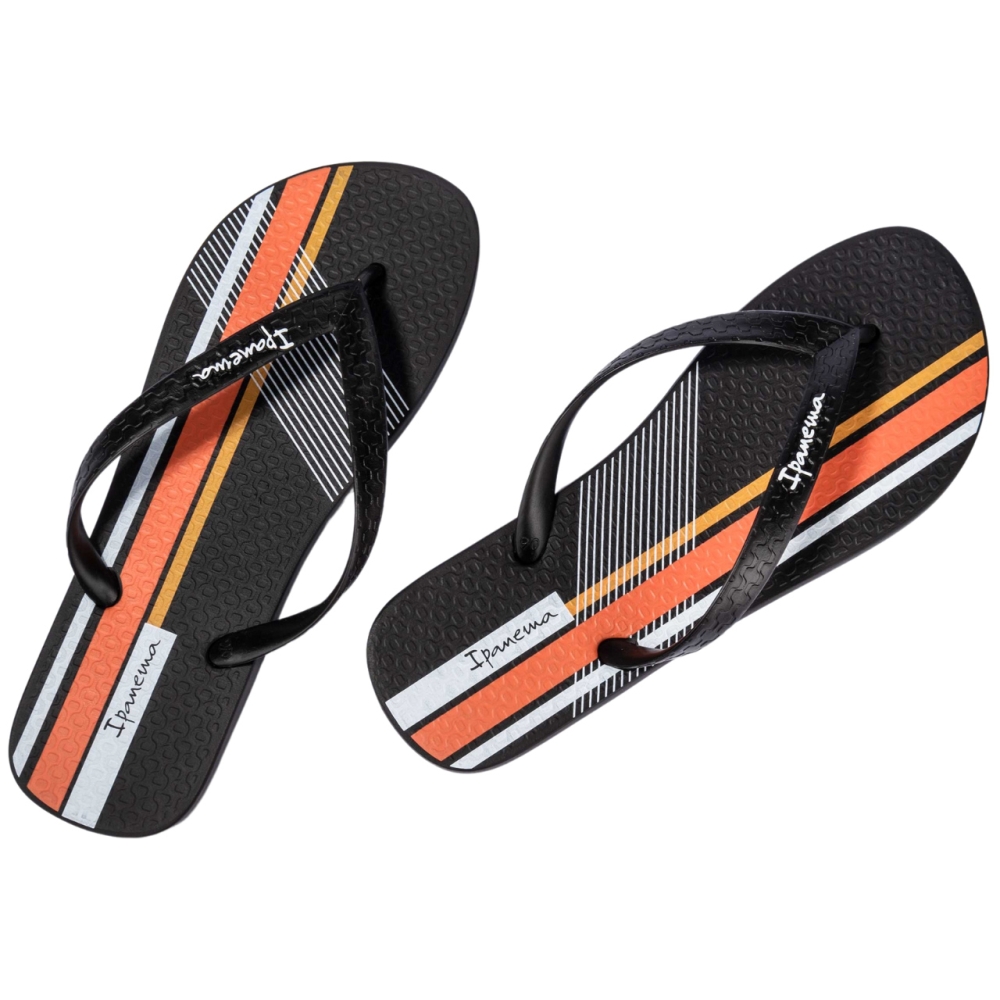 Flip-flops barbati Ipanema Graphics negru si portocaliu 83532-AP255