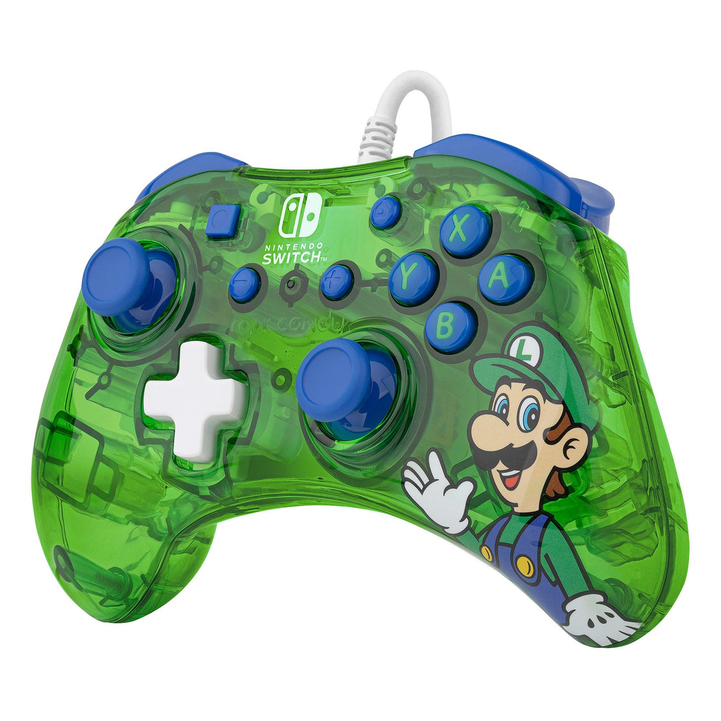 PDP Rock Candy Switch Wired Controller: Luigi Lime