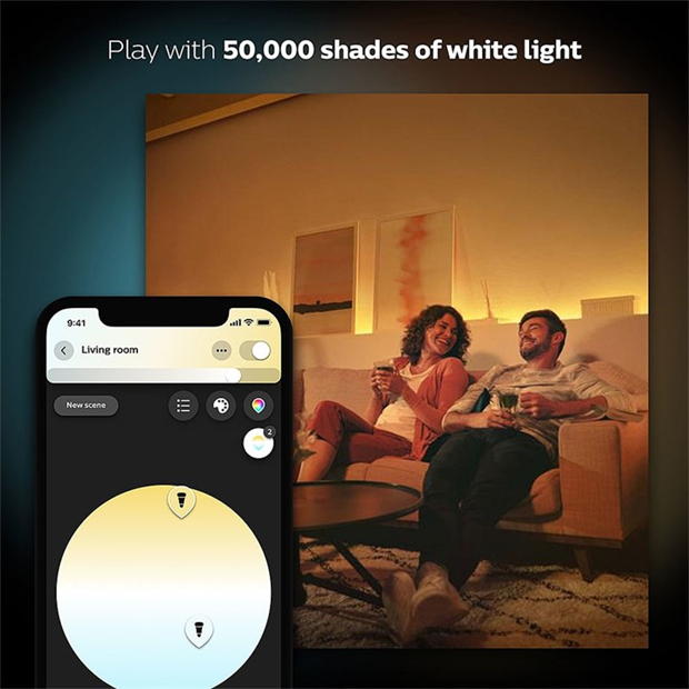 Philips Hue Philips Hue White Ambiance 8W B22 2P