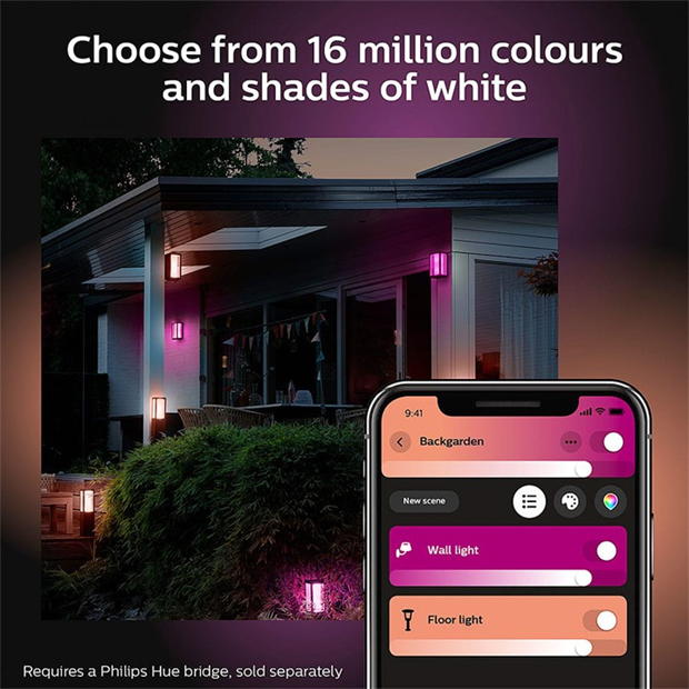 Philips Hue Philips Hue Impress Outdoor Smart Wall Light Black