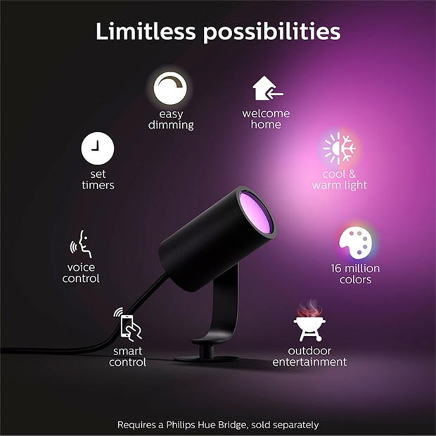 Philips Hue Philips Hue Lily Outdoor Smart Spotlight 3P