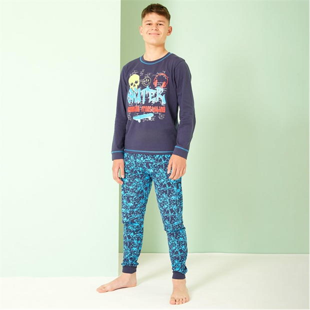 Be You Skater Grey/Blue Pyjamas baietel