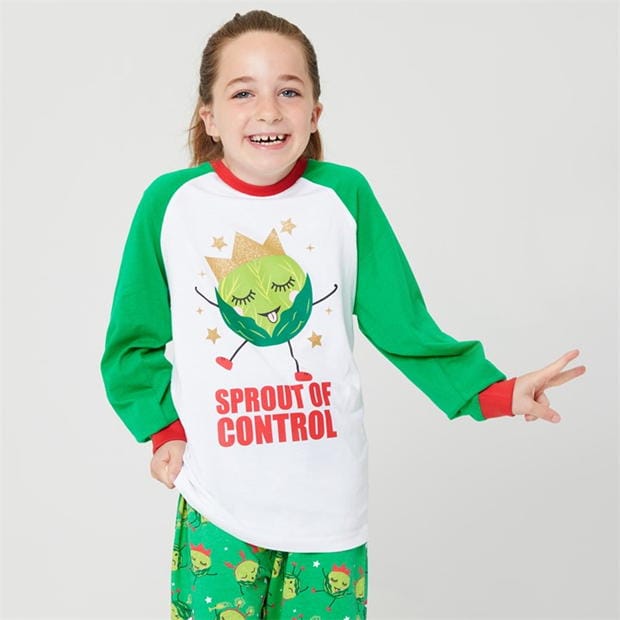 Pijama Linea Unisex Family Christmas Sprout Set copil