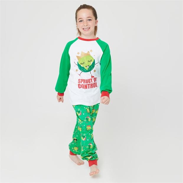 Pijama Linea Unisex Family Christmas Sprout Set copil