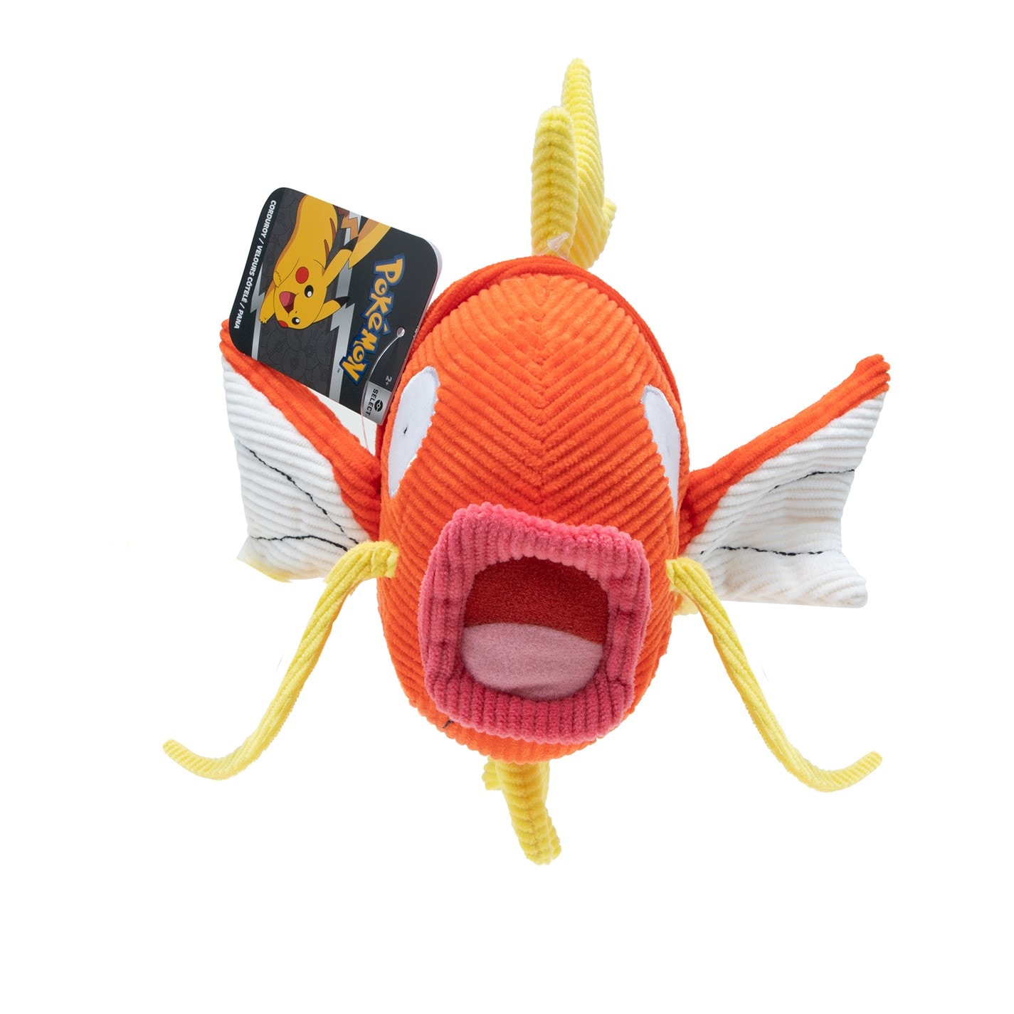 Pokemon Select Corduroy Magikarp 8-Inch Plush - Unique Fabric with Authentic Details