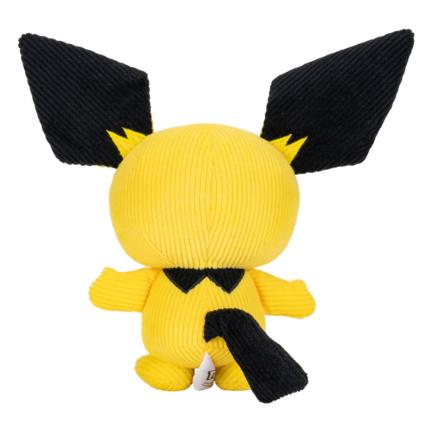 Pokemon Select Corduroy Pichu 8-Inch Plush - Unique Fabric with Authentic Details