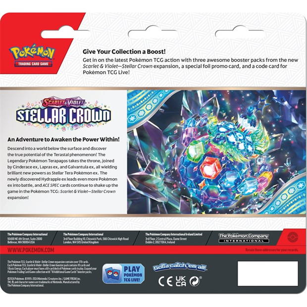 Pokemon TCG: Scarlet & Violet— Stellar Crown Triple Pack