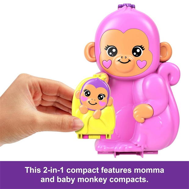 Polly Pocket Polly Pocket Momma Monkey & Playset bebelus