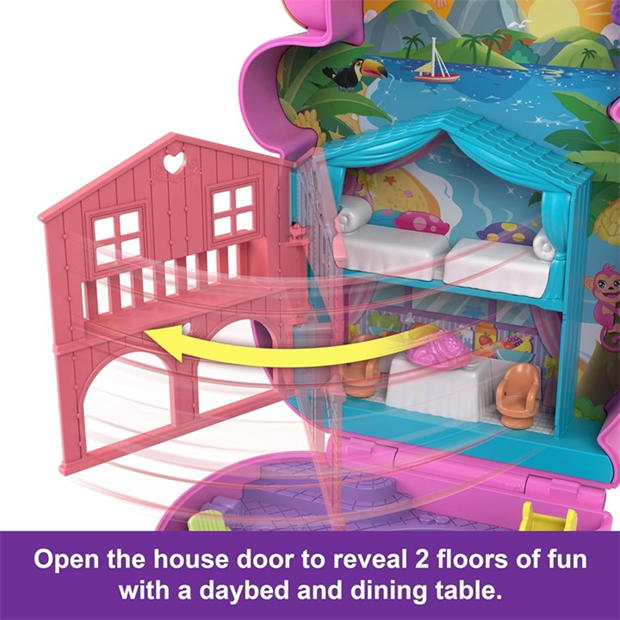 Polly Pocket Polly Pocket Momma Monkey & Playset bebelus