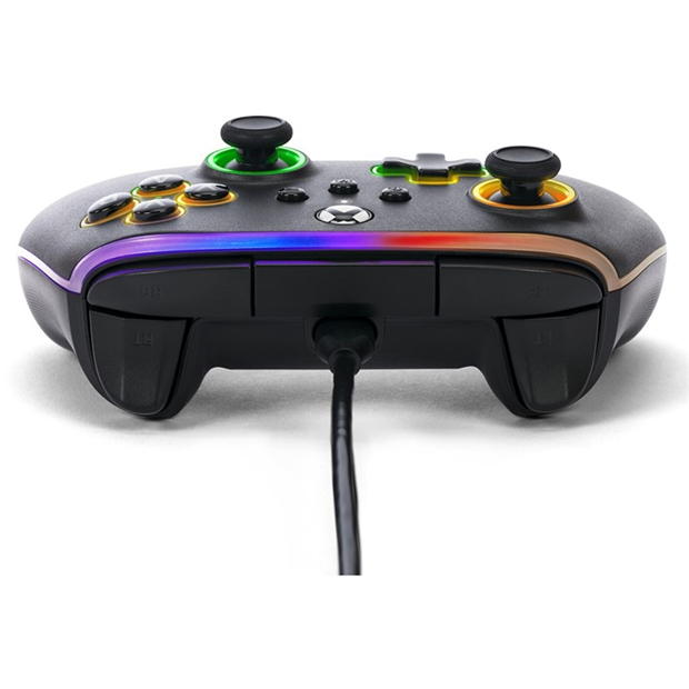 PowerA Advantage Wired Controller for Xbox Series XS with Lumectra + RGB LED Strip - Black