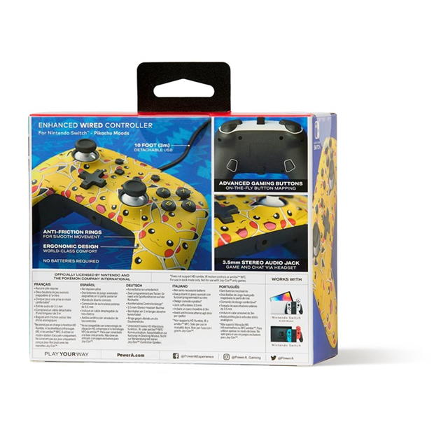 PowerA Enhanced Wired Controller for Nintendo Switch - Pikachu Moods