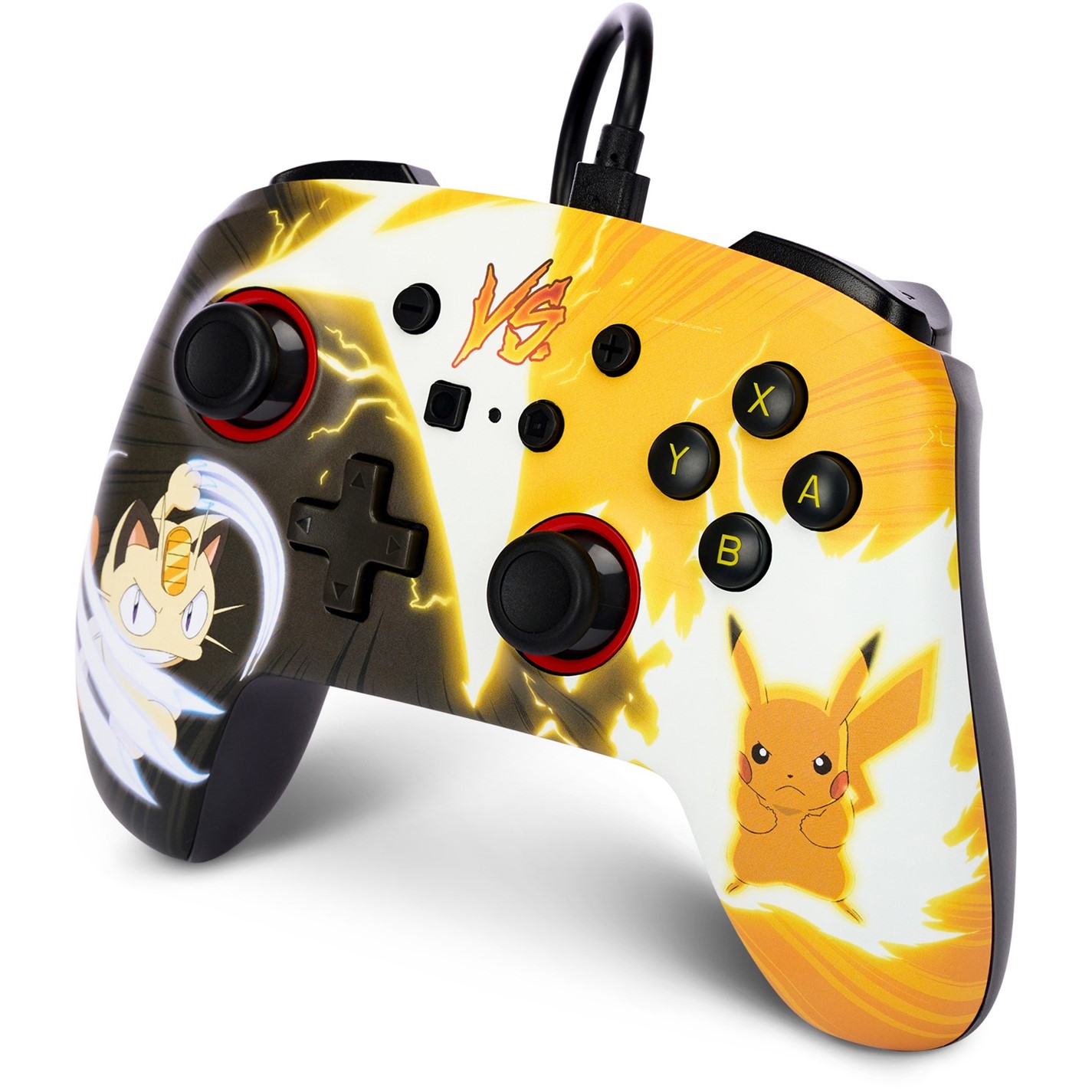 PowerA Enhanced Wired Controller for Nintendo Switch - Pokemon: Pikachu vs. Meowth