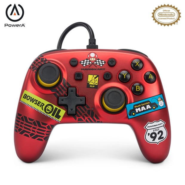 PowerA Nano Wired Controller for Nintendo Switch - Mario Kart: Racer Red