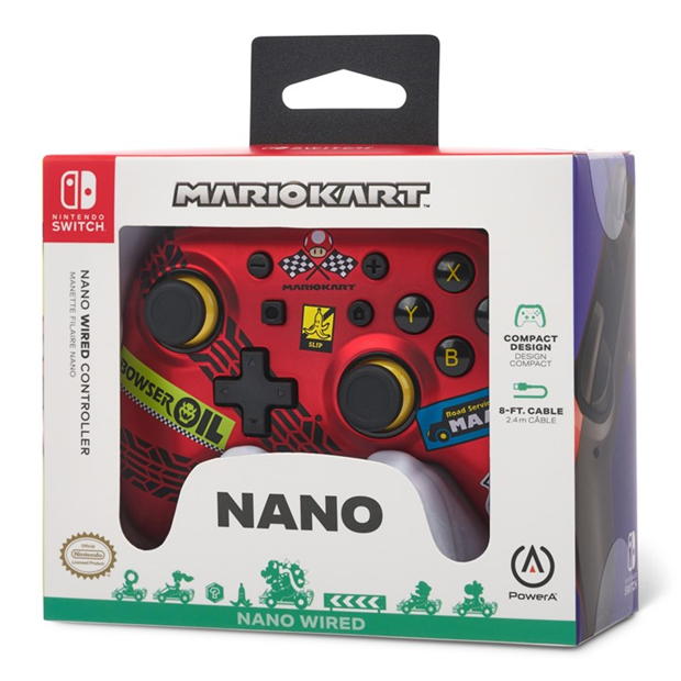 PowerA Nano Wired Controller for Nintendo Switch - Mario Kart: Racer Red