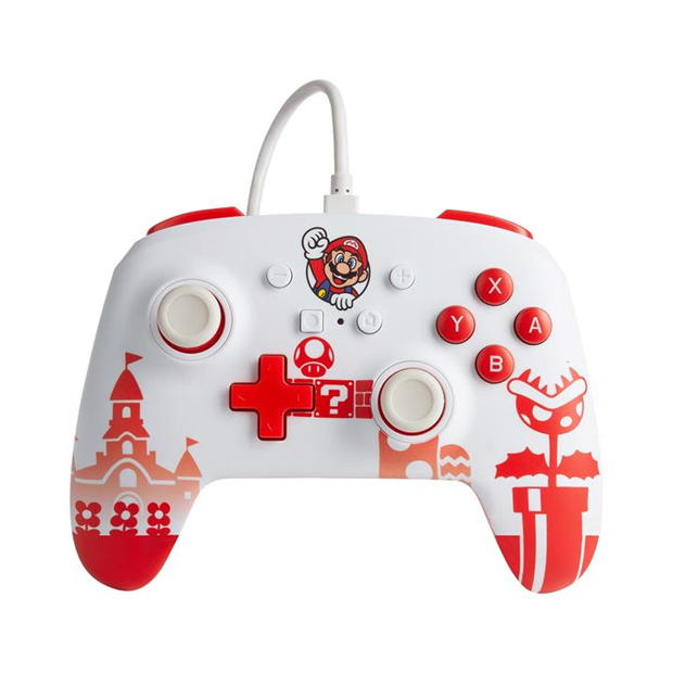 PowerA Switch Enhanced Wired Controller - Mario Red/White