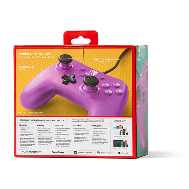 PowerA Wired Controller for Nintendo Switch - Grape Purple