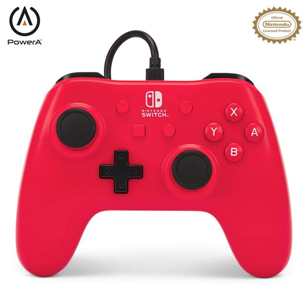 PowerA Wired Controller for Nintendo Switch - Raspberry Red