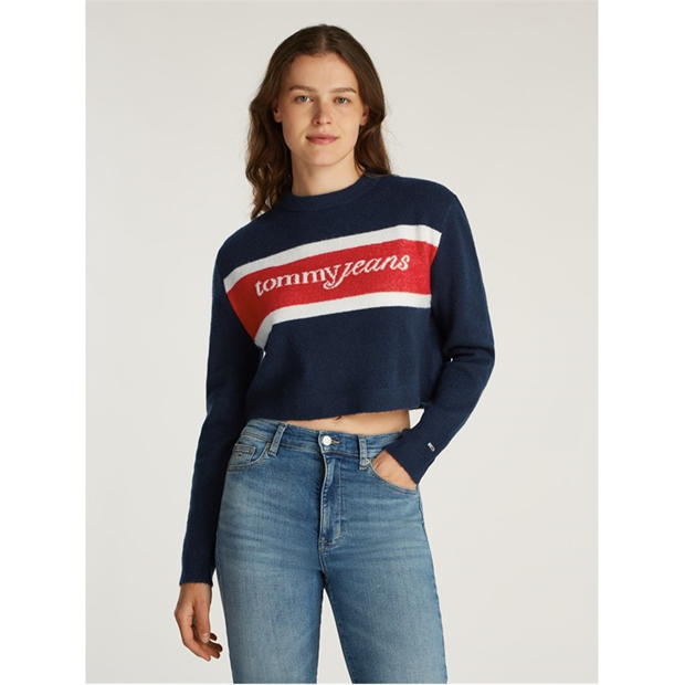 Blug Bluza trening Tommy TJW SCRIPT CBLK Tommy Jeans