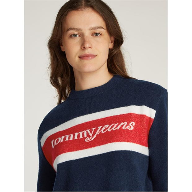 Blug Bluza trening Tommy TJW SCRIPT CBLK Tommy Jeans