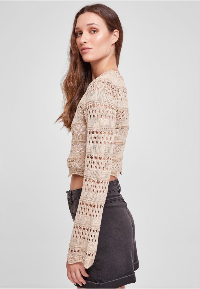 Bluza trening Cropped Crochet Knit dama Urban Classics