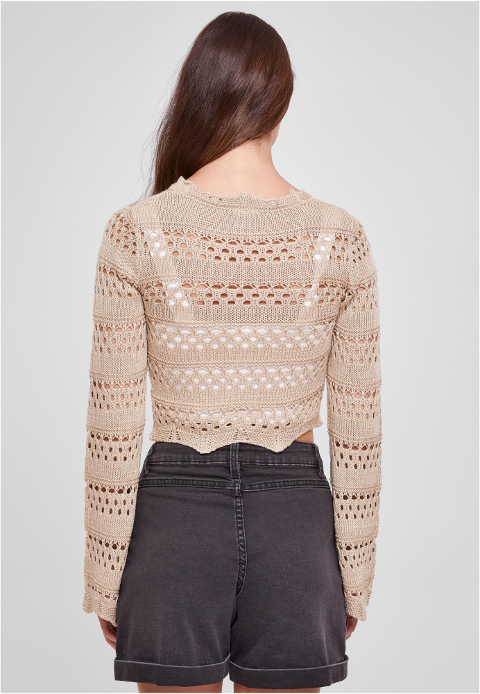 Bluza trening Cropped Crochet Knit dama Urban Classics