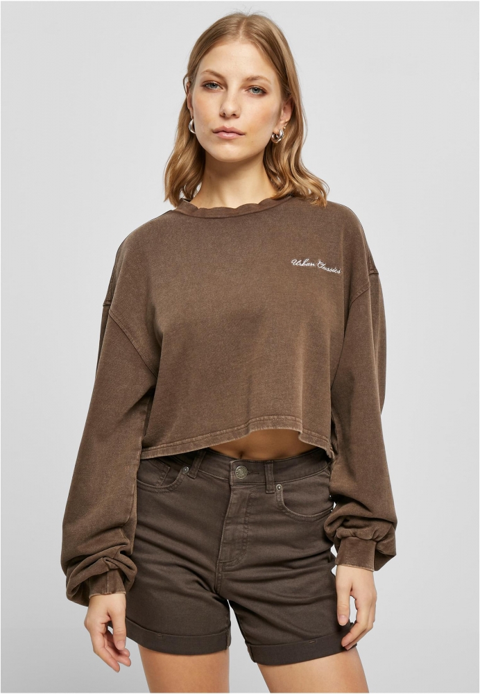 Cropped Small Embroidery Terry Crewneck dama Urban Classics