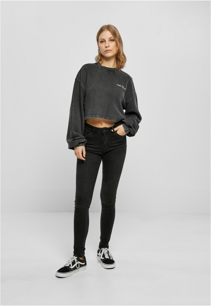 Cropped Small Embroidery Terry Crewneck dama Urban Classics