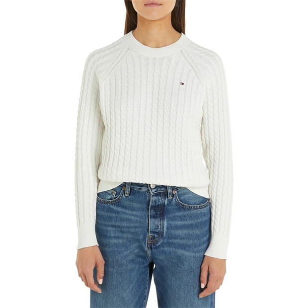 Bluza trening Tommy Hilfiger Cable knit crew neck