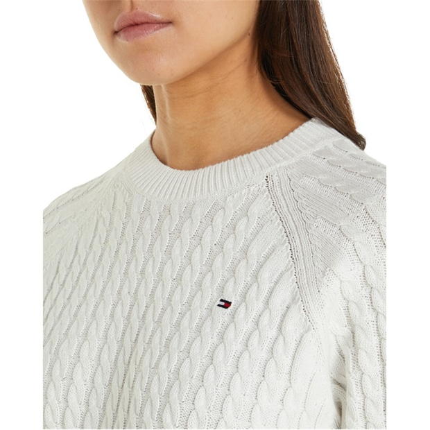 Bluza trening Tommy Hilfiger Cable knit crew neck