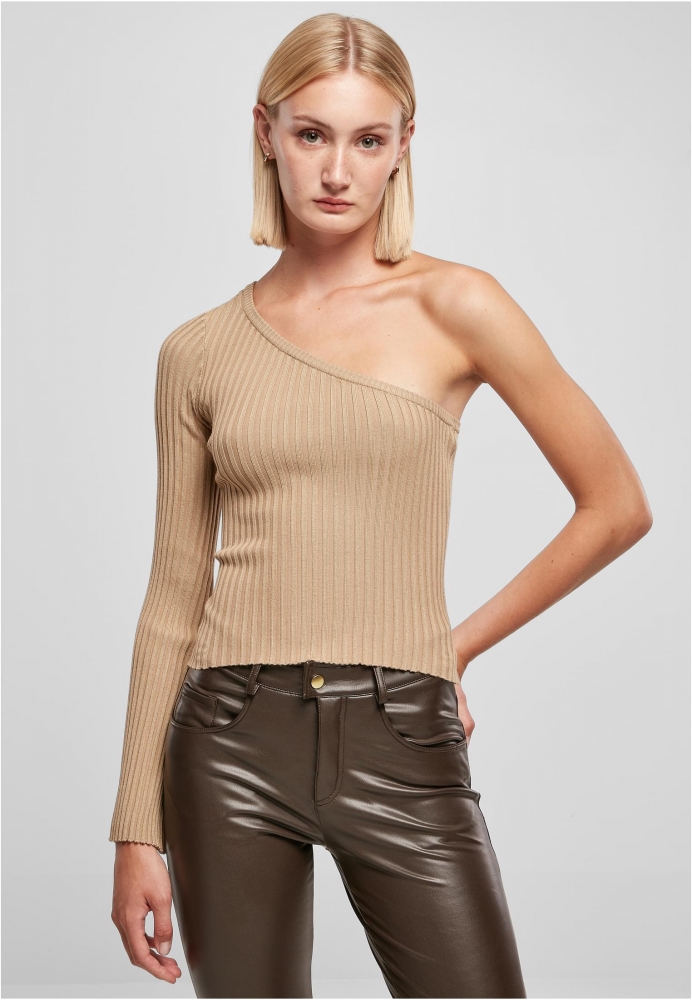 Bluza trening Short Rib Knit One Sleeve dama Urban Classics