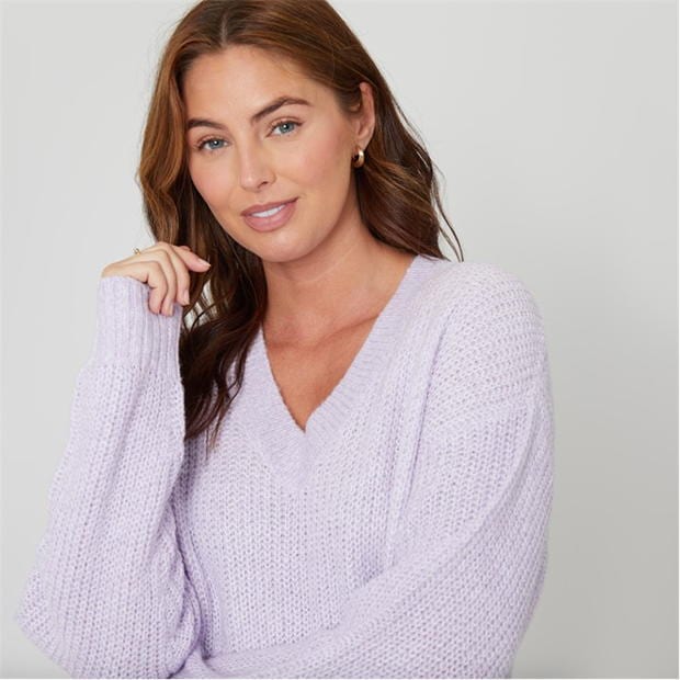 Be You You Cosy V Neck Stretch Jumper Ld00