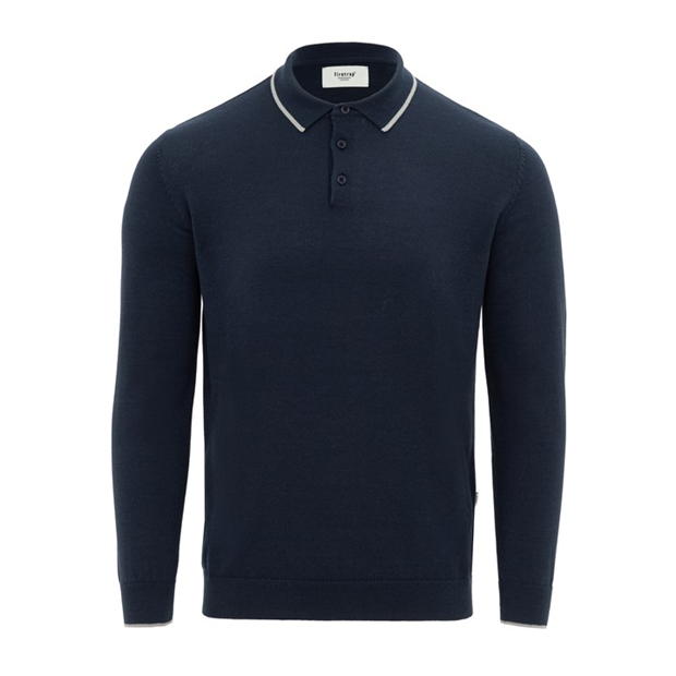 Firetrap Maneca Lunga Polo Jumper barbat