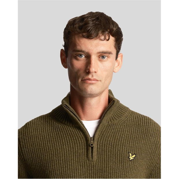 Lyle and Scott Ribbed Quarter Zip Jumper