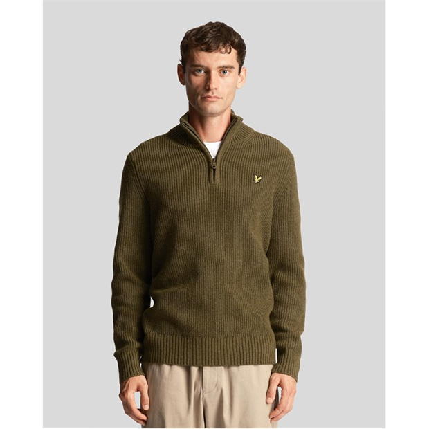 Lyle and Scott Ribbed Quarter Zip Jumper